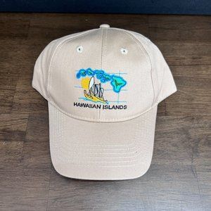 Vintage Hawaiian Islands Embroidered Snapback Trucker Hat‎ Hawaii  *Mint*